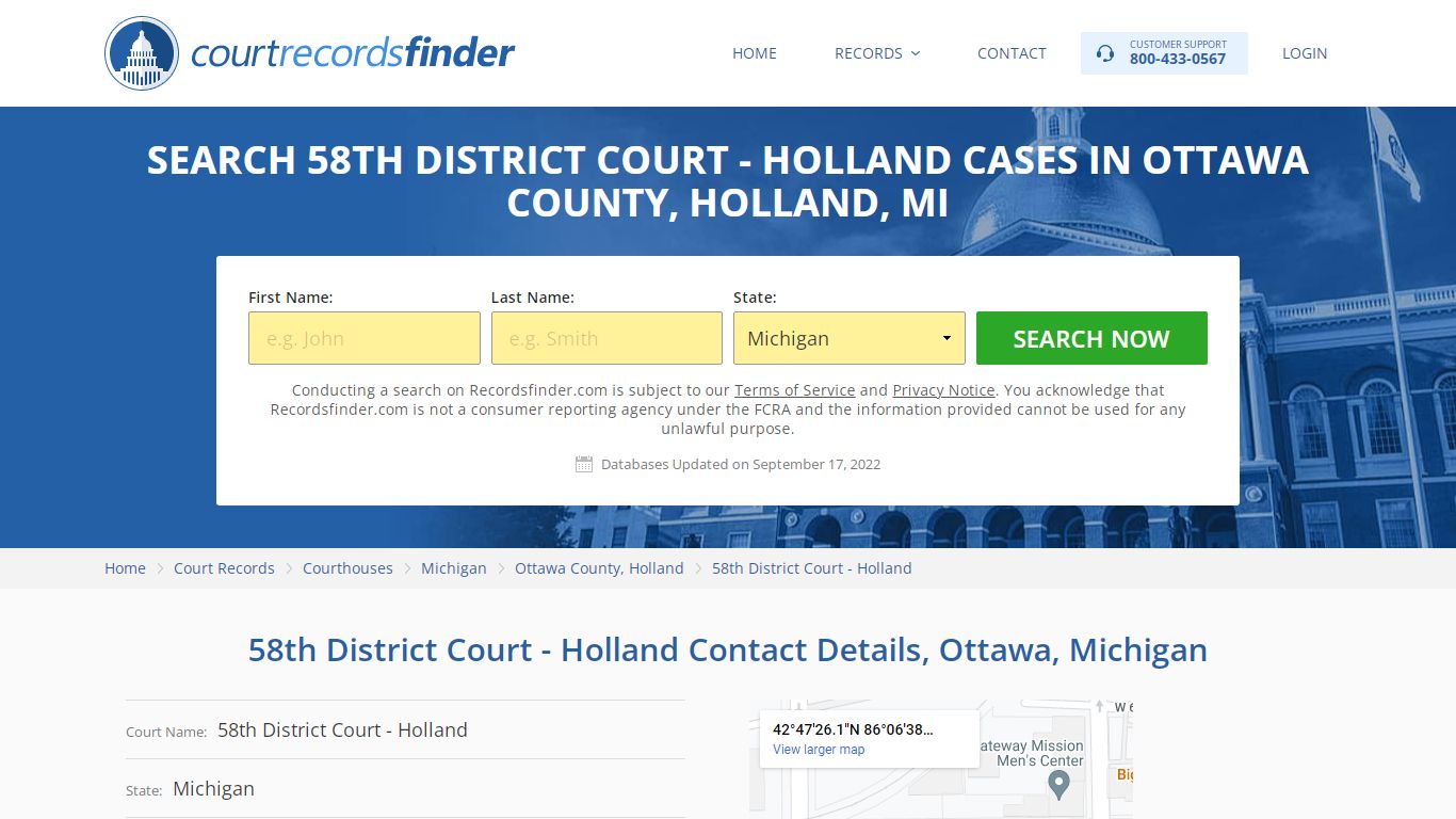 58th District Court - Holland Case Search - RecordsFinder