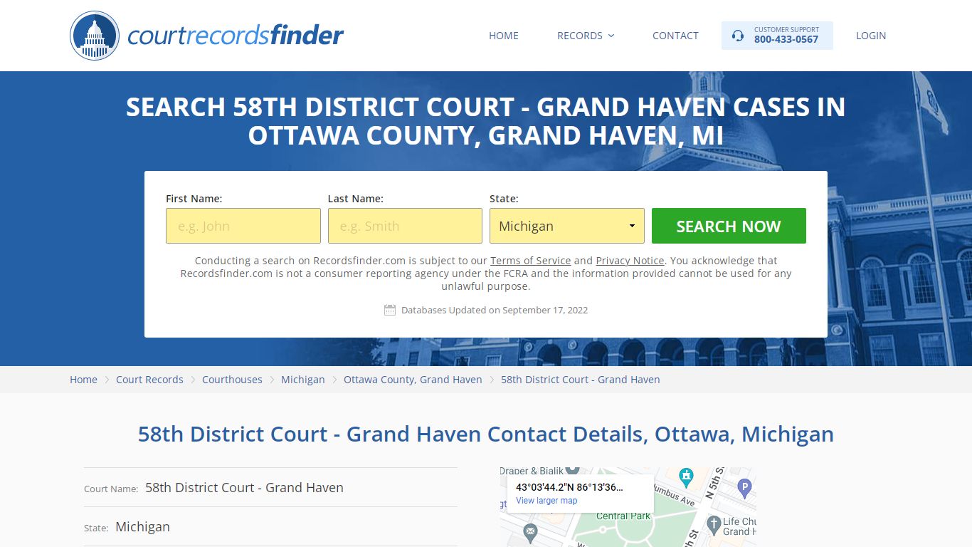 58th District Court - Grand Haven Case Search - RecordsFinder