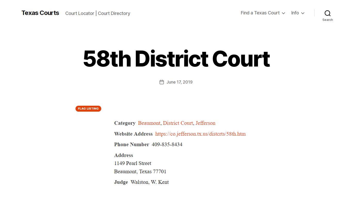 58th District Court - Texas Courts